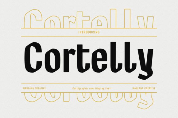 Cortelly: A Bold Display Font for Crafters and Product Designers