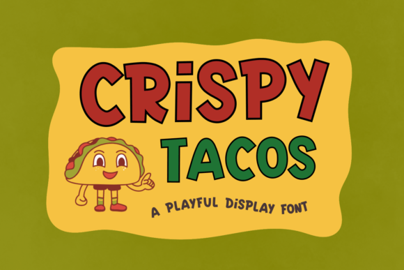 Crispy Tacos: A Cheerful Display Font for Playful Editorial Design