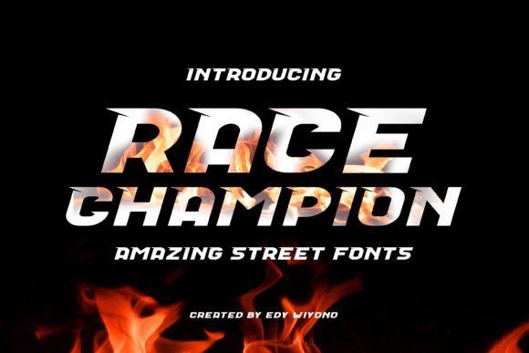 Race Champion: A Bold Display Font for Handmade Labels, Invitations, and Creative Packaging