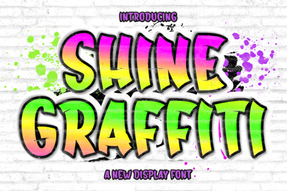Shine Graffiti: A Bold Display Font for Handmade Labels, Invitations & Creative Packaging
