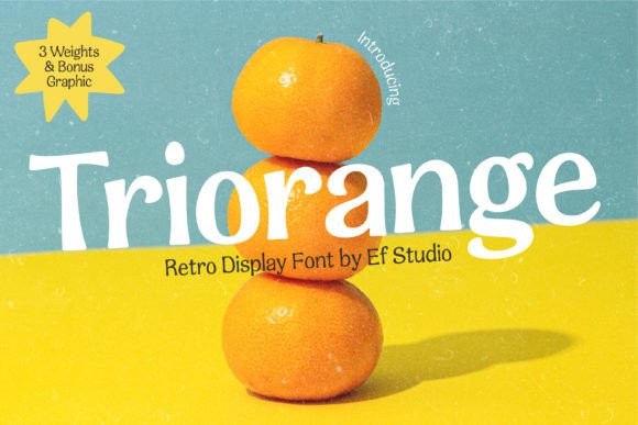 Triorange: A Retro Display Font That Elevates Campaign Visuals